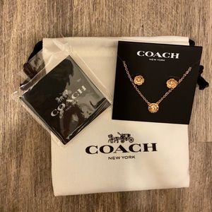 Coach Necklace and Earring Set NWT